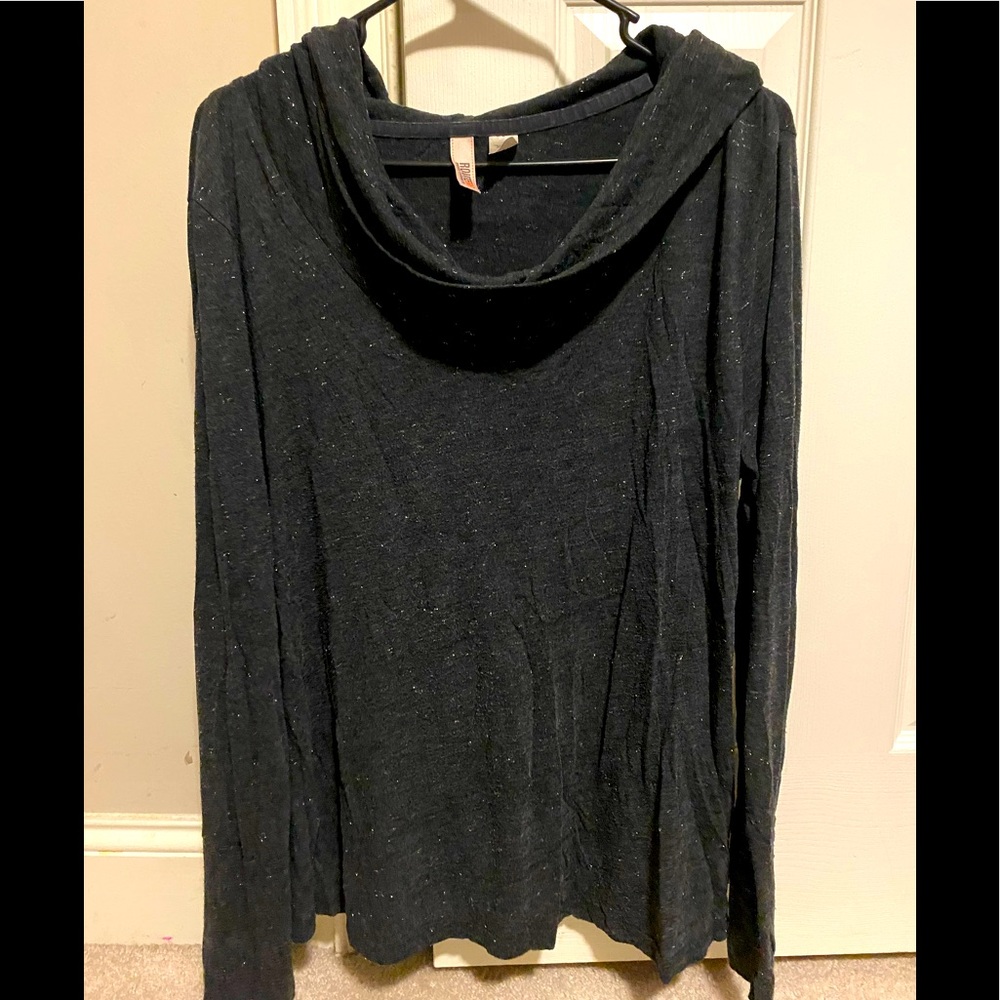 Nice Grey Falling Turtleneck Sweater